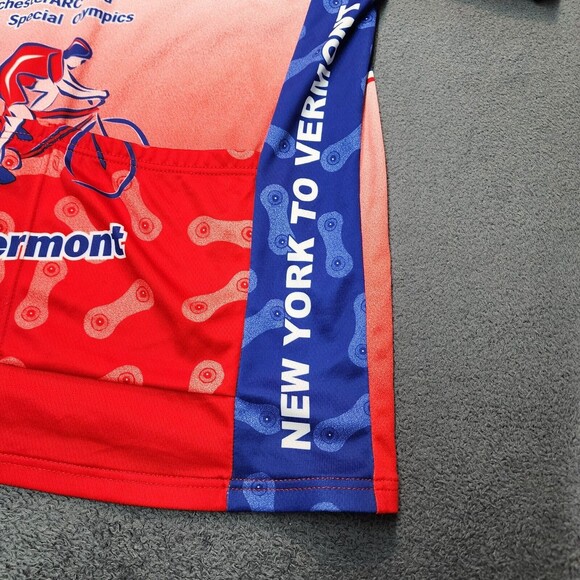 Louis Garneau Men's Cycling Jersey Red 2003 Tour De Wagner Size 2XL - Picture 5 of 14